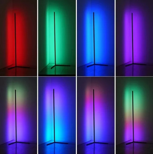 Lámpara Conexion Usb De Pie Luces Led Rgb Control Remoto
