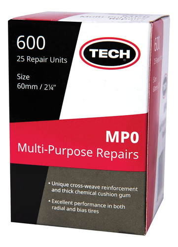 Mp-0 Parche Reparacion Multiuso Para Neumatico Unidad Radial