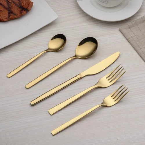 Juego De Cubiertos Cuchillo Tenedor Cuchara 5 Piezas