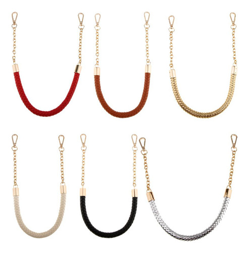 4x Cadena De Correa De Material Cuero Para Bandolera De