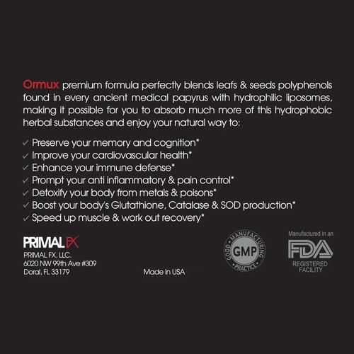 Imagen 4 de 9 de 3 Primal Fx I Ormux 120gr I 120 Serving I Dr Ludwig Johnson