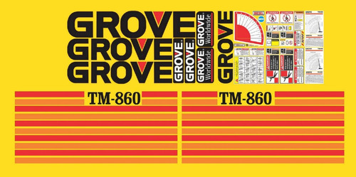 Kit De Calcomanías Para Grove Tm890