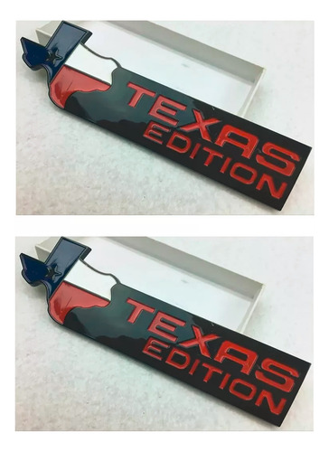 2 Emblemas Texas Edition Negro P/ Camioneta Troca Turbo Rs
