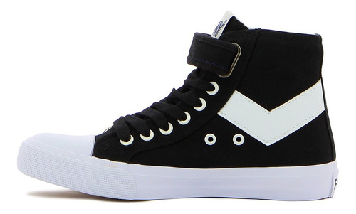 Pony Calzado C/velcro Bota Hi Black/white