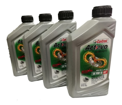 Aceite Castrol Actevo Part 10w30 4 Unidades  Semi-sintético