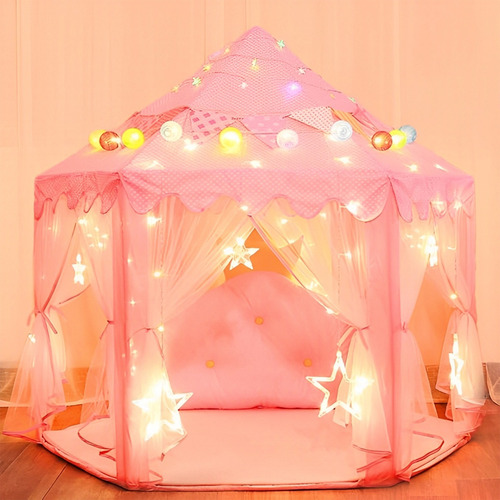 Tienda Infantil Carpa Castillo Casita Portátil Para Niñas Rosa