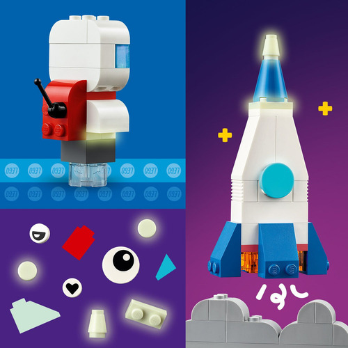 LEGO® Classic Planetas Espaciales Creativos 11037 | 450 piezas para constuir figuras del espacio