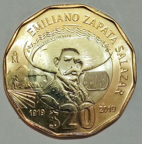 Moneda De Colección $20 Emiliano Zapata