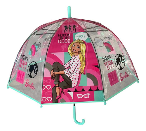 Paraguas Infantil Barbie Personajes 72 Cm