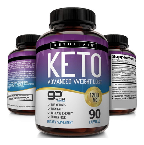 Keto Capsulas 1200mg Quemagrasas Natural 90ct 