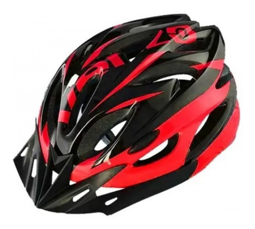 Casco Bicicleta Venzo Mtb 011 Vuelta Inmold Negro Rojo