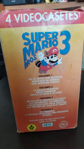 Imagen 2 de 6 de Cintas Betamax Super Mario Bros 3 Nintendo