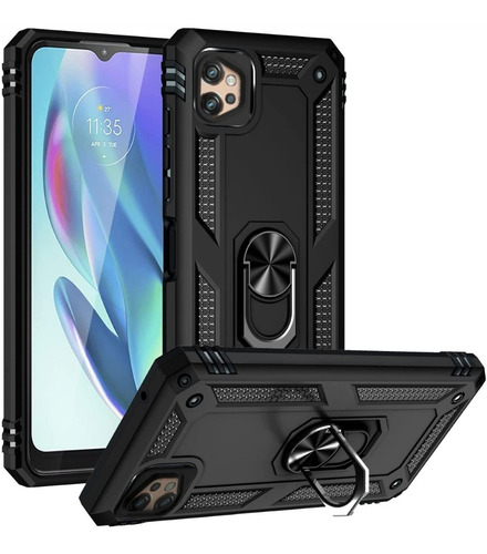 Funda Uso Rudo Anillo Magnetico Para Motorola
