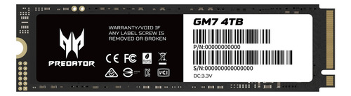 Disco Sólido Ssd Interno Acer Predator Bl.9bwwr.120 4tb Negr