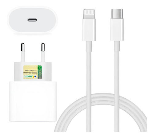 Carregador Turbo P/ iPhone 8 Plus X Xr 11 12 13 14 Pro Max C