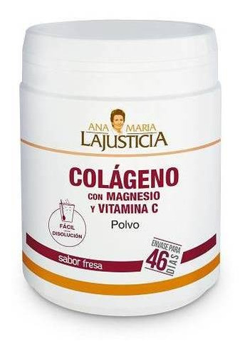 Colágeno Con Magnesio + Vitamina C 350g En Polvo Sabor Fresa Sabor Frutilla