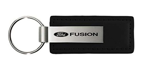 Llavero Ford Fusion Piel Negro Clave Cadena