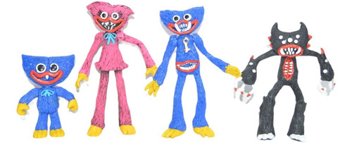 Figuras De Accion Huggy Wuggy Azul Rosa Araña Poppy