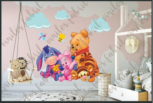 Vinilo Decorativo Winnie Pooh Pliego De 100x100cm