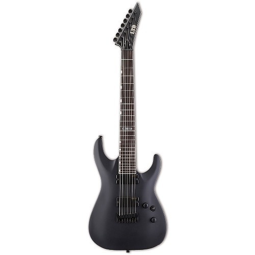 Guitarra Electrica Esp De 7 Cuerdas Mango Maple Mh337-blks Color Gris Oscuro