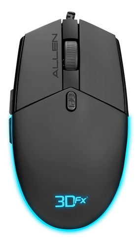 Mouse Gamer 3dfx Allen 3200 Dpi Rgb Negro