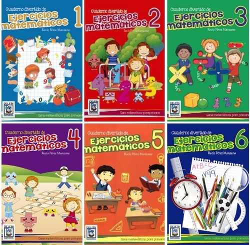 6 Guías Escolares De Ejercicios Matemáticos Primaria De 1-6