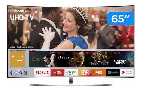 Imagem 1 de 6 de Smart Tv 4k Qled 65 Samsung Qn65q8camgxzd Curva Wi-fi Hdmi