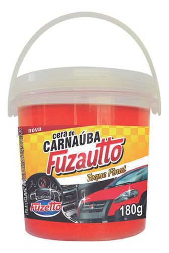 Cera De Carnaúba Para Carro E Moto Fuzautto 180g