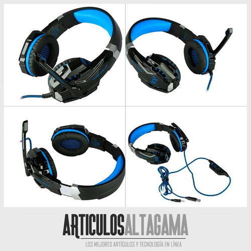 Audífonos Diadema Gamer Kotion G9000 Con Microfono Usb Y Led