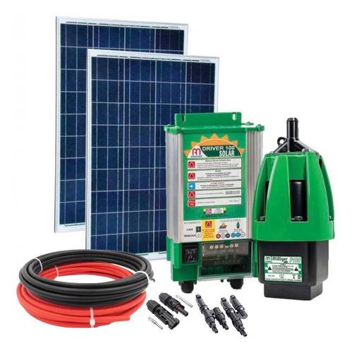 Kit Bomba Solar 36v Anauger P100 Poço Artesiano 8.600 L/dia