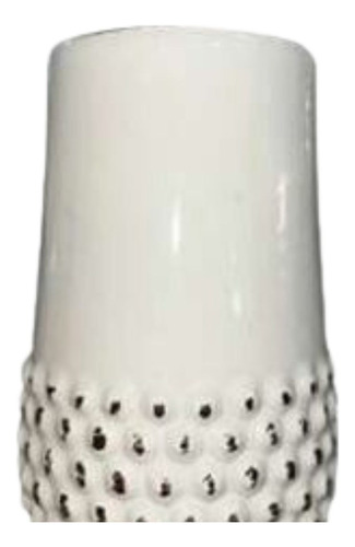 Vaso Cerâmica Organic 11,5x11,5x20cm Branco