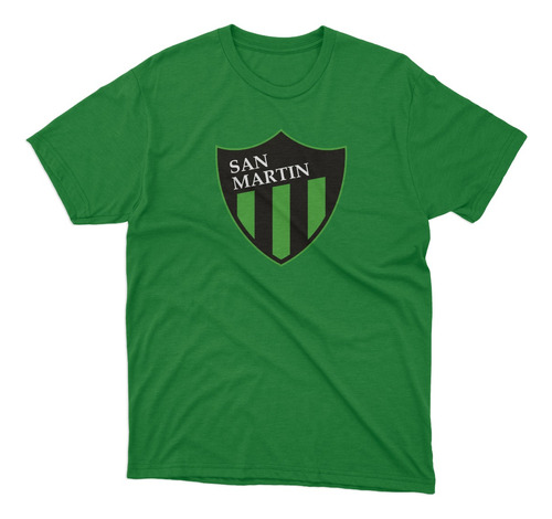 Remera Futbol San Martin San Juan Escudo En El Pecho Verde