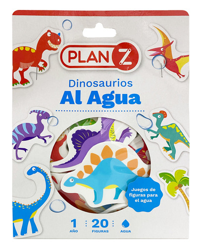 Imagen 2 de 3 de Figuras Goma Eva Dinosaurios Al Agua X20 Pzs Bañera Juguete