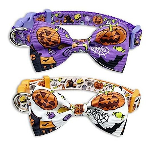 Collar De Perros Halloween Con Corbata De Arco, Gn4dq