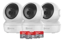 Comprar Kit X3 Cámara Seguridad Wifi 360 Ezviz + 3 Memorias Sd 16gb