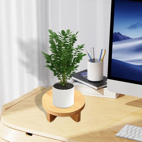 Soporte De Madera Soporte De Escritorio En Diámetro 11.4 Cm