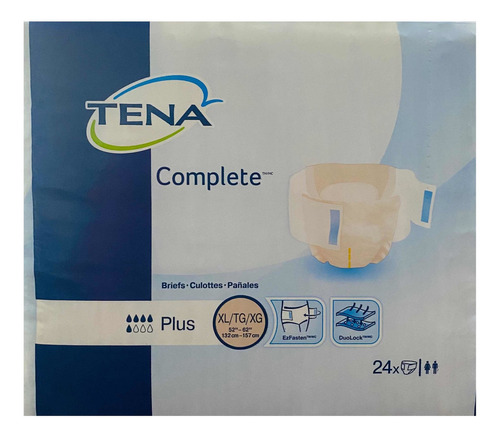 Tena Pañal Complete Xl Paquete Con 24 Piezas Talla Extra grande