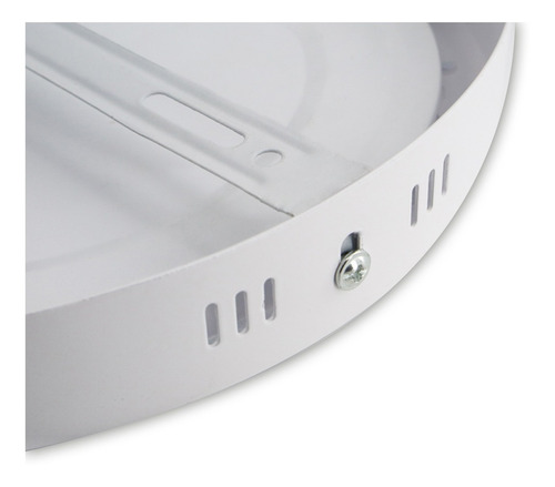 Panel Plafón Led Spot Aplicar 24w Redondo Marco Blanco