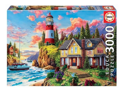 Puzzle Rompecabezas Educa 3000 Pz Faro Cerca De Oceano 18507