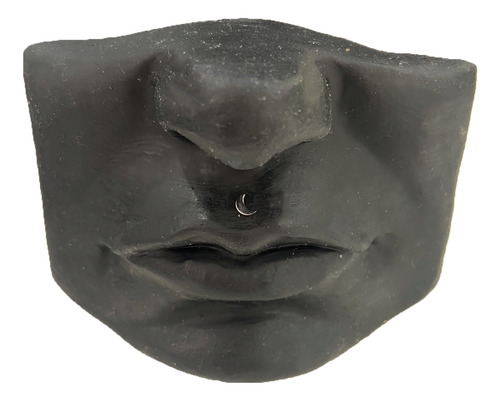 Piercing Orelha Labret Titânio Lua 8mm Cor Prateado