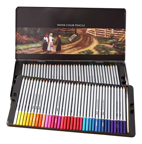 Lápices De Acuarela Profesionales De 72 Colores Con Caja De