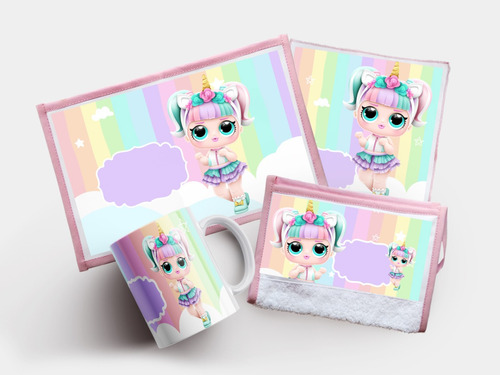 Set De Jardin Personalizado - 4 Piezas - Lol Unicornio