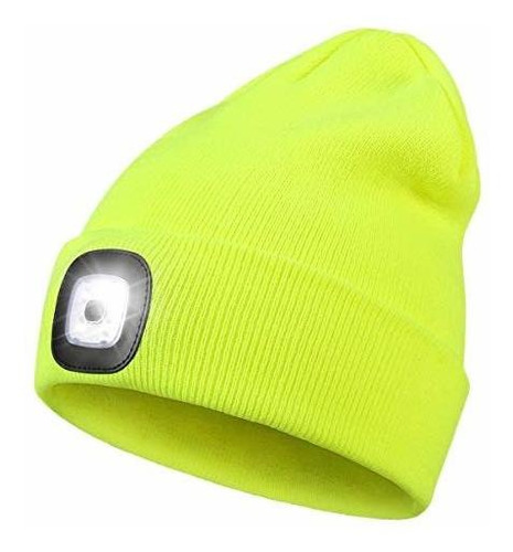 Gorro Luz Led Unisex Recargable Usb Libre 4 Invierno