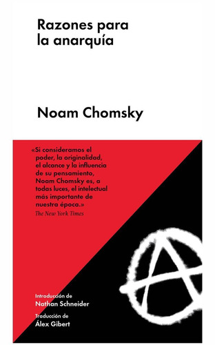 Razones Para La Anarquia, de Chomsky, Noam. Editorial Malpaso, tapa dura en español, 2015