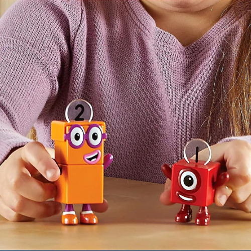 Set De Figuras Muñecos Number Blocks 1 Y 2 Con Bicicleta