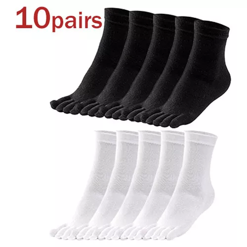 5 Pares De Calcetines Escotados Para Hombre, Dedos Separados