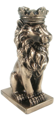 Rei Leão Com Coroa - Estatueta Do Rei Das Selvas