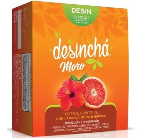 Cha Desincha Laranja Moro E Hibisco 30 Saches