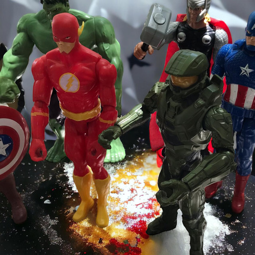 Juguetes Super Heroes Marvel Y Nerf Paquete De 11 (Usado)