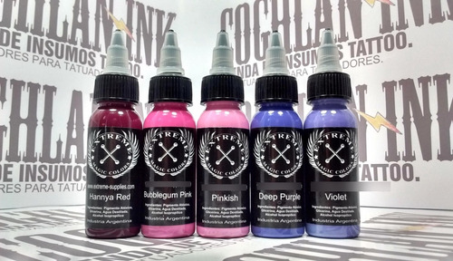 Imagen 3 de 5 de Tinta Tattoo Extreme Gama Color Nº3 X 1oz Tatuajes Tatuar